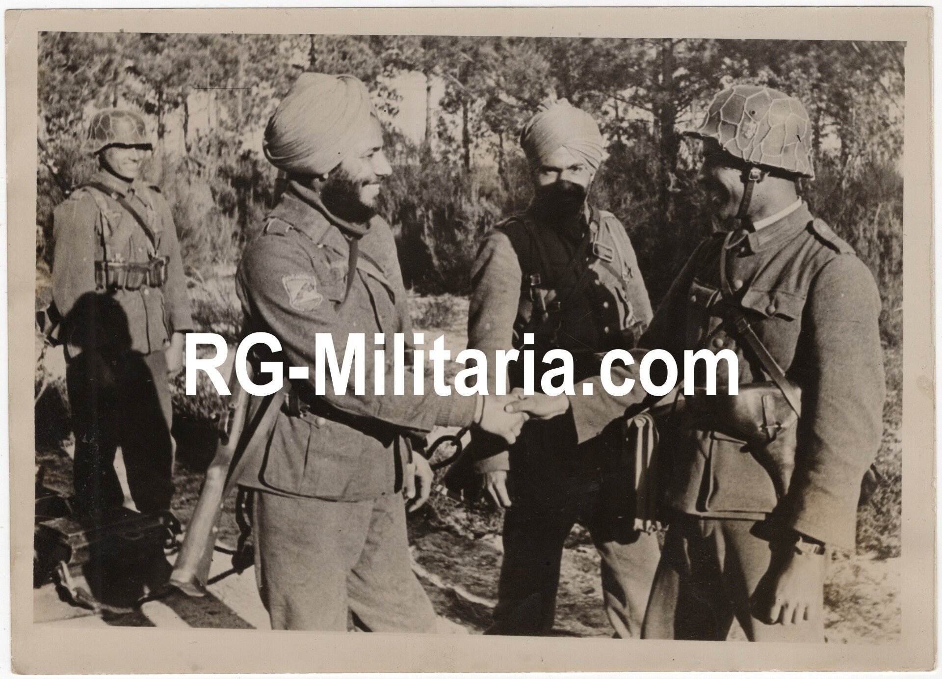 Original WW2 German Press Photo - Indian volunteers Legion Freies Indien, IR 950 training, Atlantic Wall, France (1944) — image 3