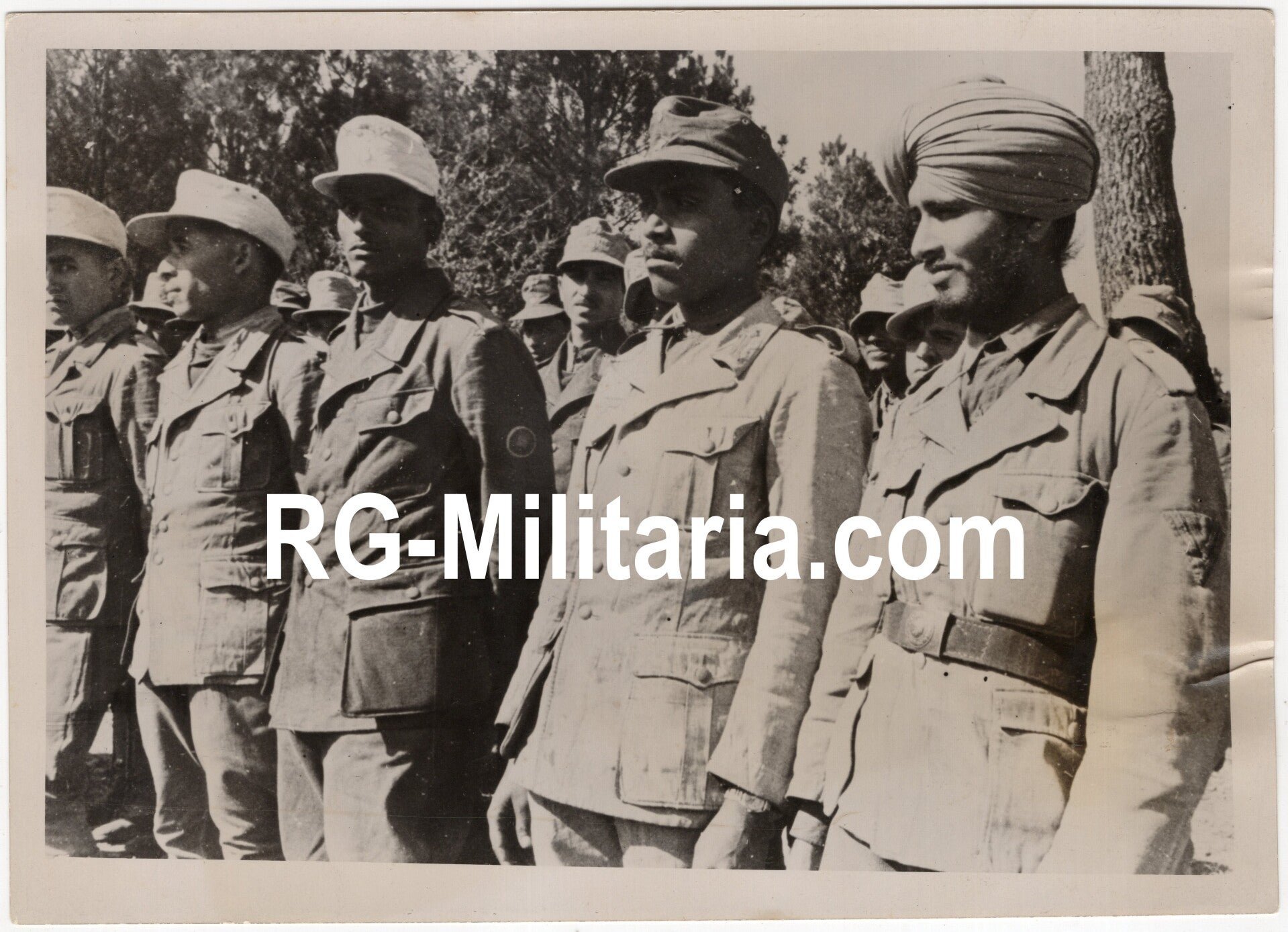 Original WW2 German Press Photo - Indian volunteers Legion Freies Indien, IR 950 training, Atlantic Wall, France (1944) — image 3