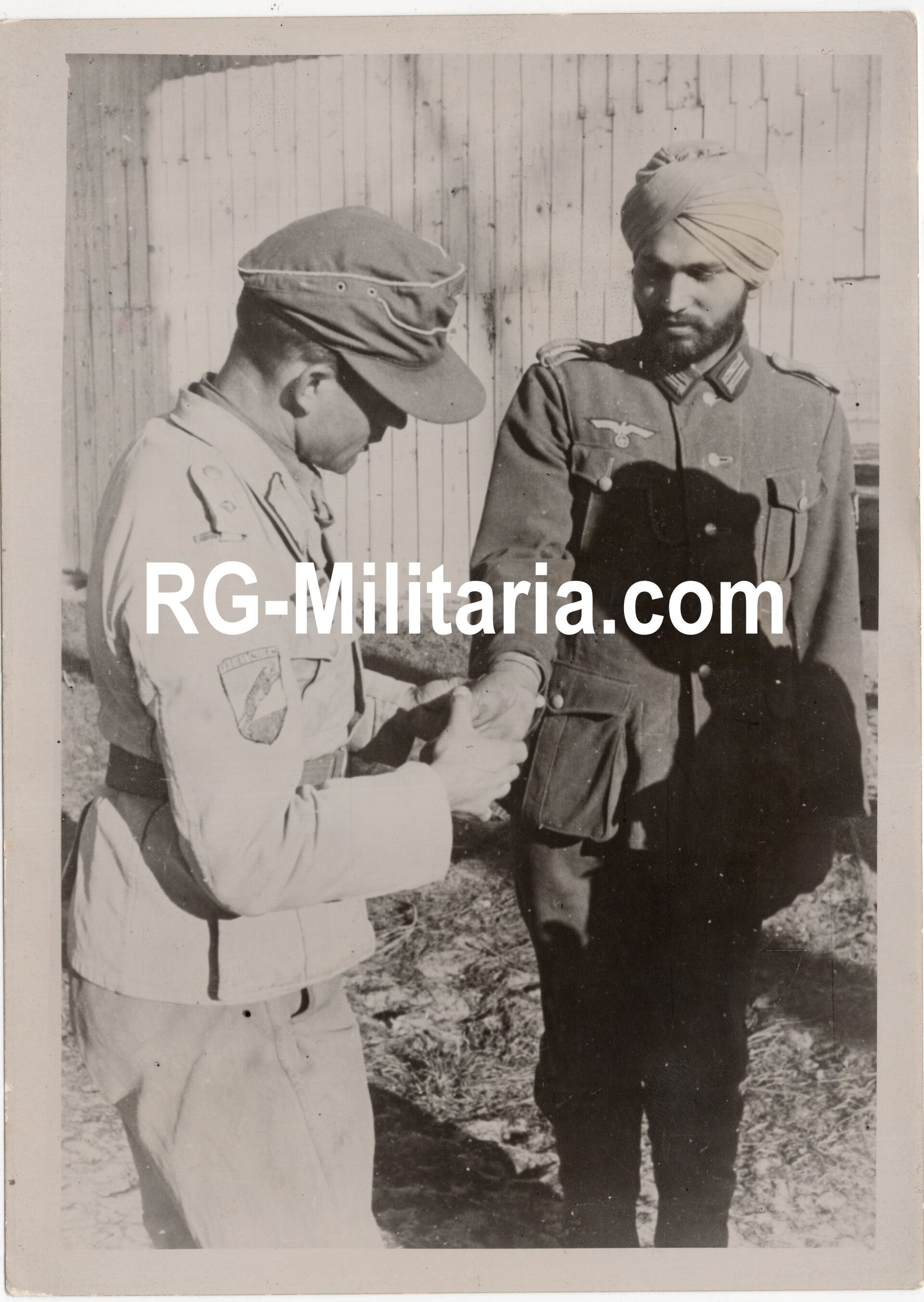 Original WW2 German Press Photo - Indian volunteers Legion Freies Indien, IR 950 training, Atlantic Wall, France (1944) — image 3