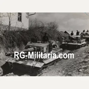 Original WW2 Belgian Press Photo - German Tiger Tanks on …