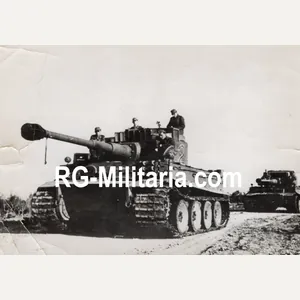 Original WW2 Belgian Press Photo - German Tiger Tanks in …