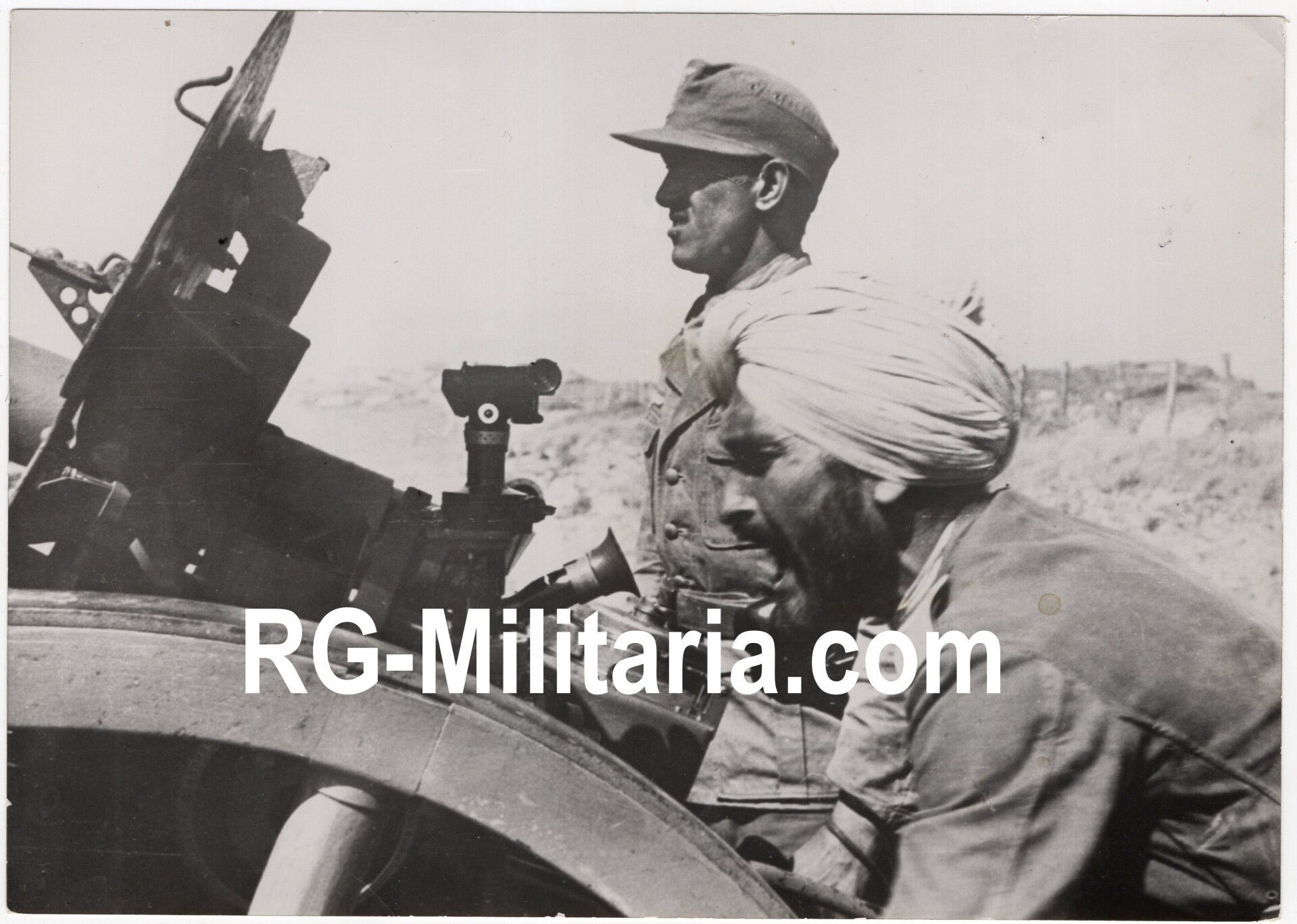 Original WW2 German Press Photo - Indian volunteers Legion Freies Indien, IR 950 PAK training, Atlantic Wall, France (1944) — image 3