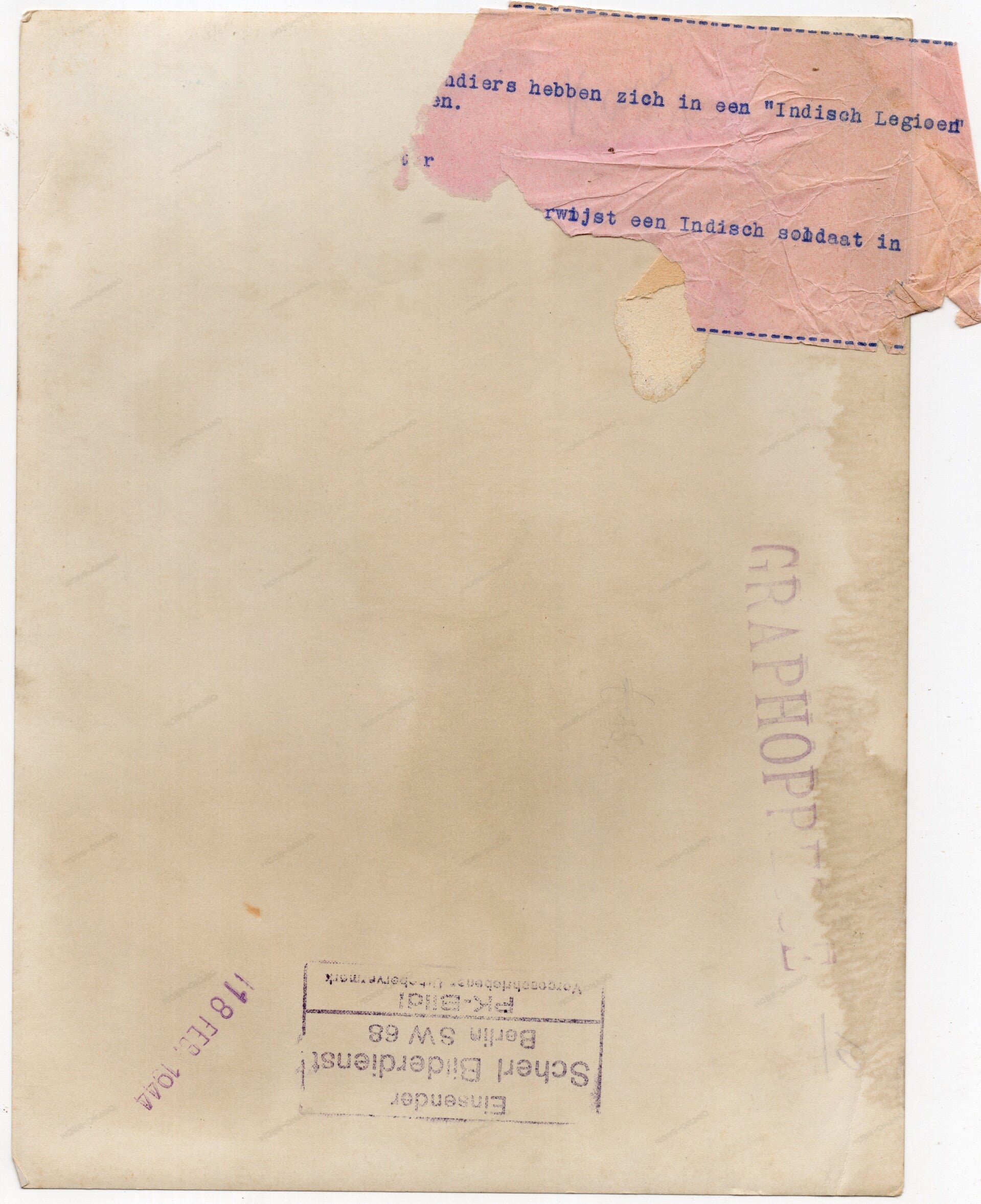 Original WW2 German Press Photo - Indian volunteers Legion Freies Indien, IR 950 training, Atlantic Wall, France (1944) — image 2