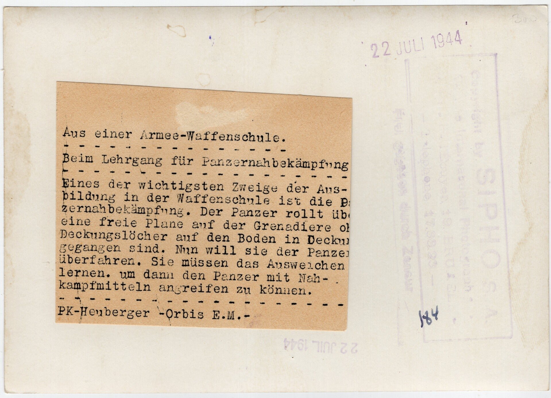 Original WW2 German Press Photo - Panzer III tank during a training (1944) — image 2