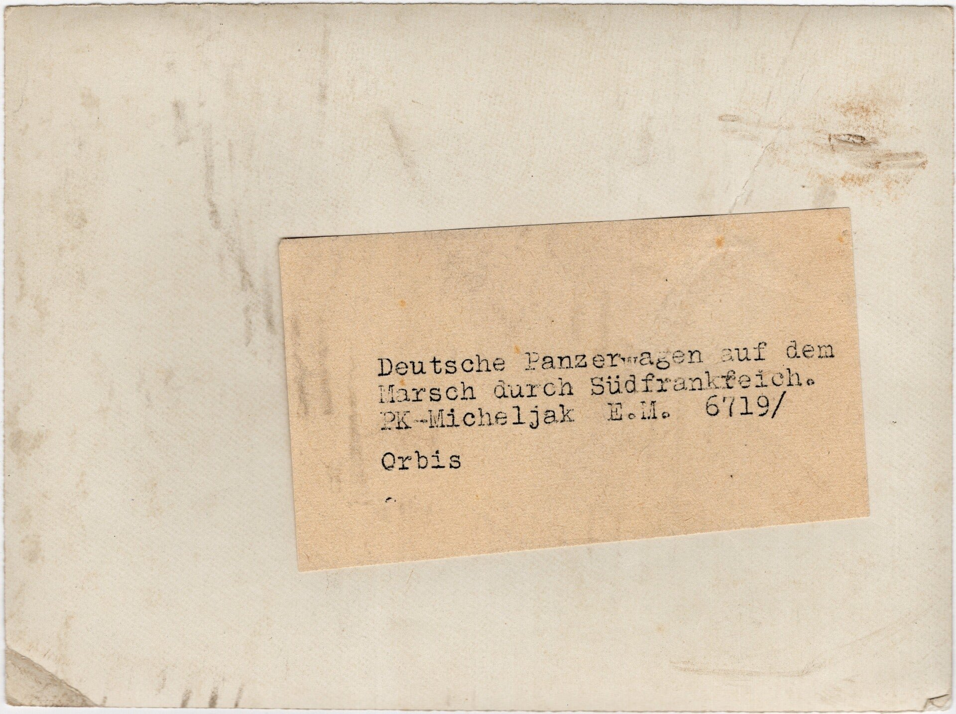 Original WW2 German Press Photo - Panzer III Tank in the South of France (1940) — image 2