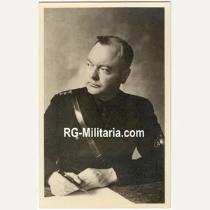 Original WW2 Dutch Collaboration NSB Postcard - Anton Mussert