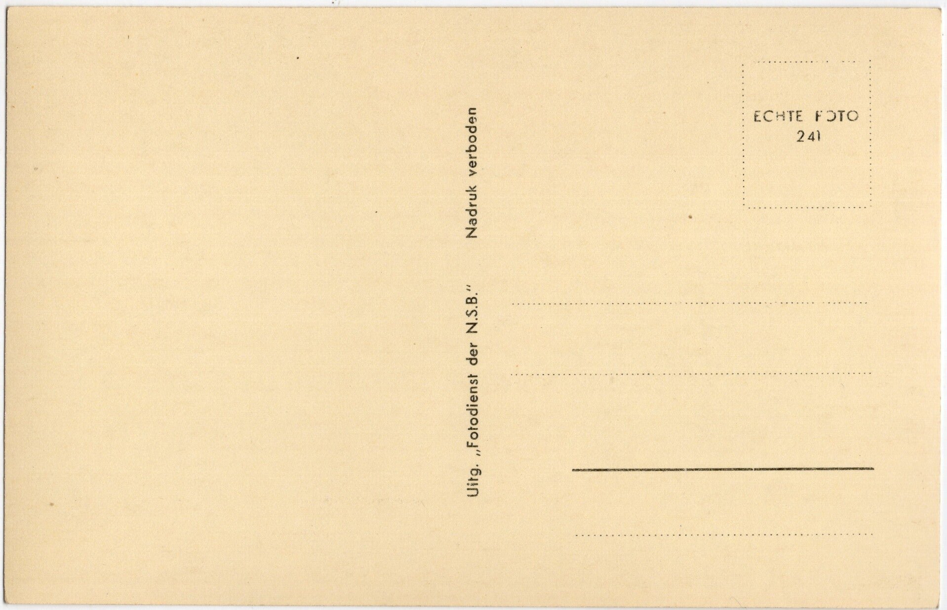 Original WW2 Dutch Collaboration NSB Postcard - Cornelis van Geelkerken — image 2