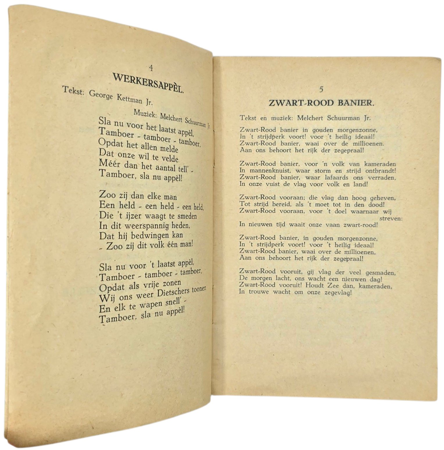 Original WW2 Dutch Collaboration NSB Brochure - Zingend door alle Dietsche gouwen, Melchert Schuurman (1943) — image 3