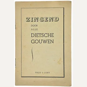 Original WW2 Dutch Collaboration NSB Brochure - Zingend door alle …