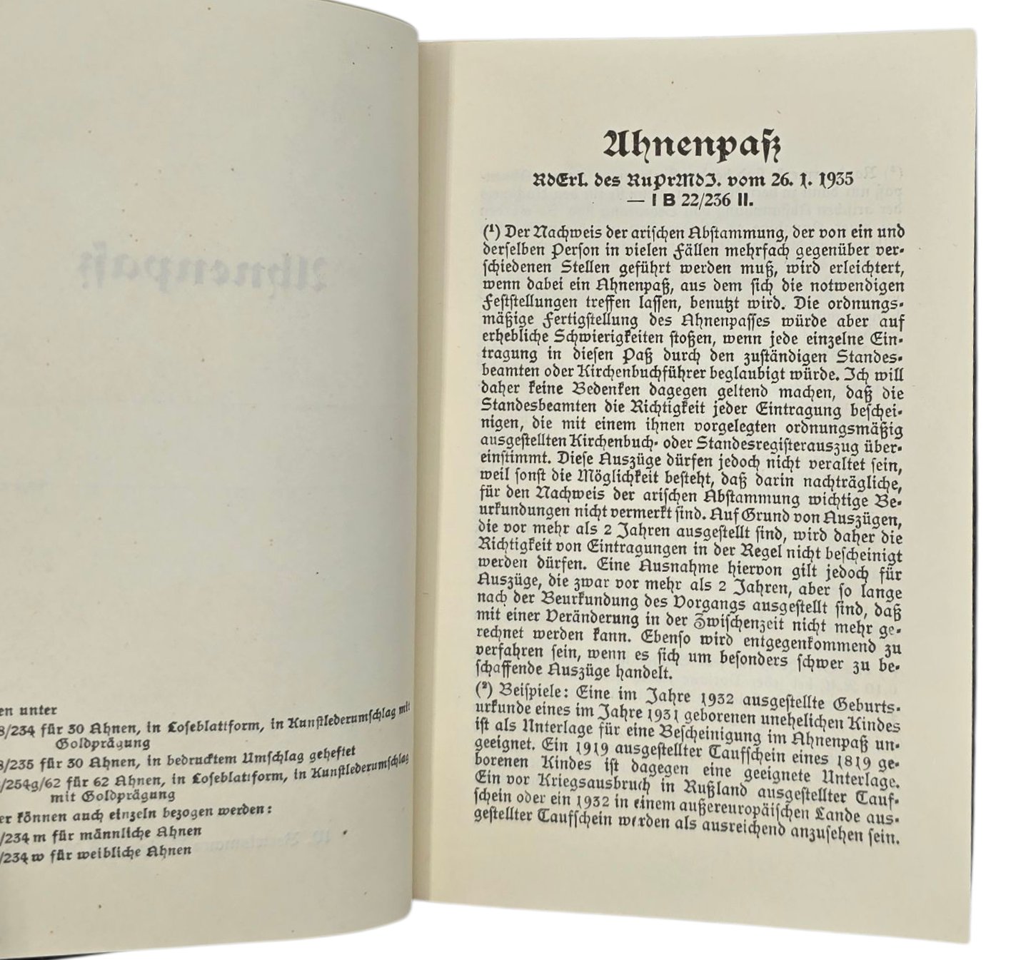 Original WW2 German Document - Ahnenpass, Bielefeld — image 4