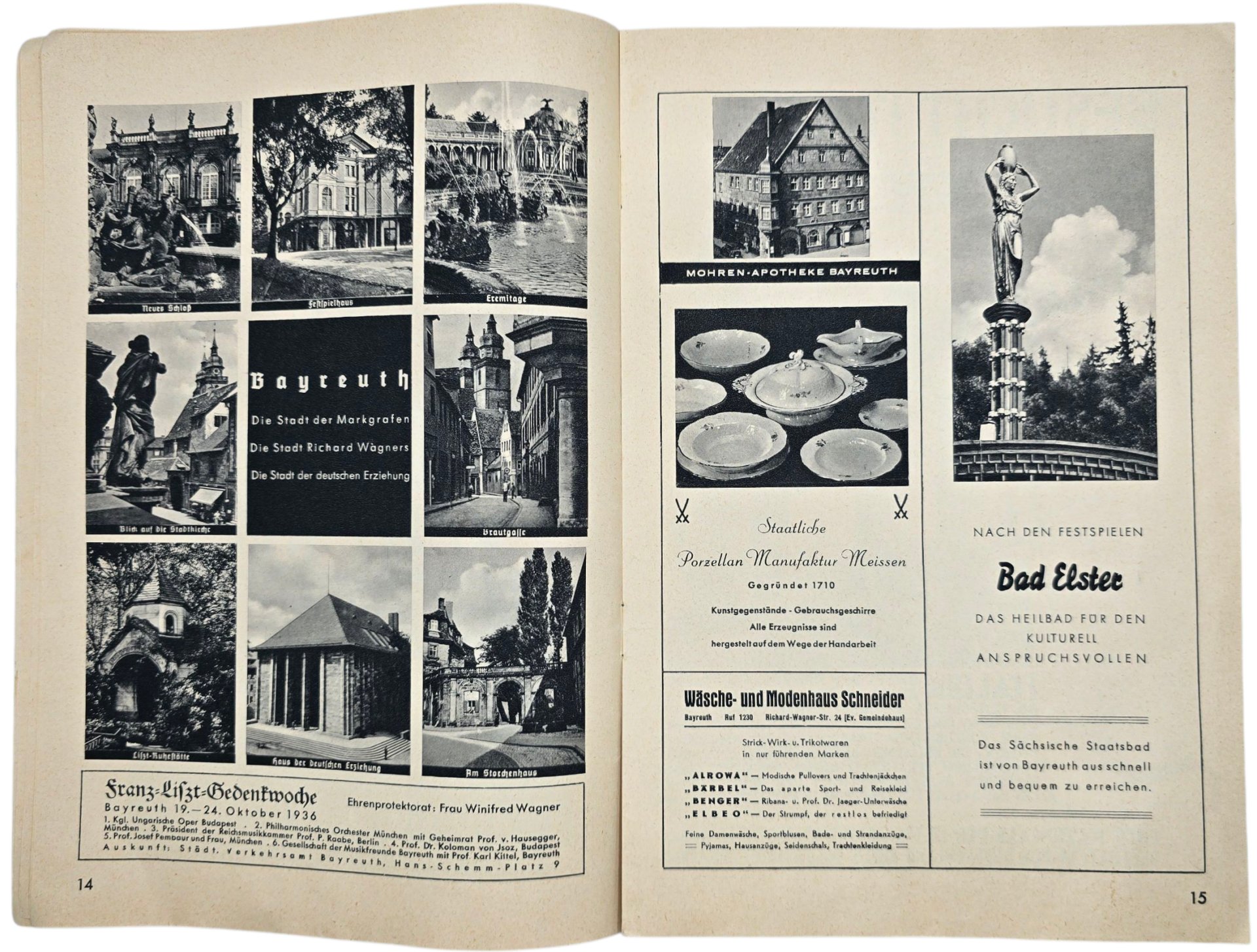Original WW2 German Brochure - Bayreuth Bühnenfestspiele Programmheft set (1936) — image 11