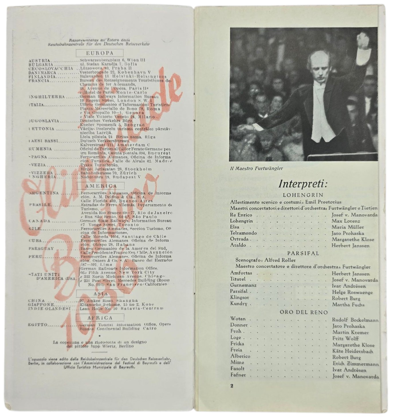 Original WW2 German Brochure - Bayreuth Bühnenfestspiele Programmheft set (1936) — image 3