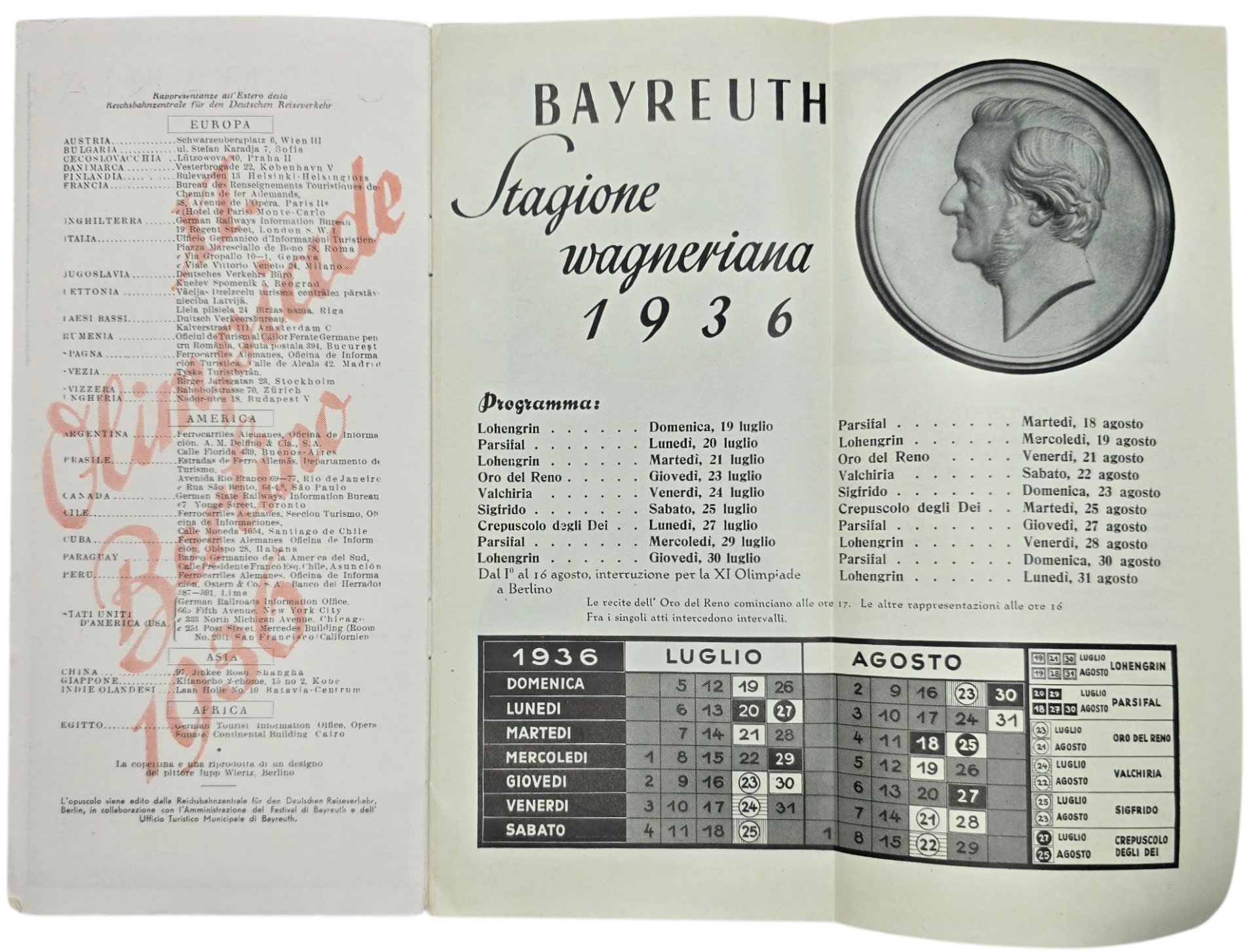 Original WW2 German Brochure - Bayreuth Bühnenfestspiele Programmheft set (1936) — image 4