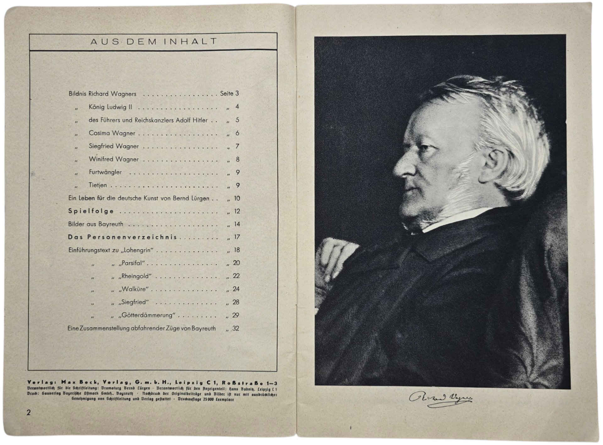 Original WW2 German Brochure - Bayreuth Bühnenfestspiele Programmheft set (1936) — image 8