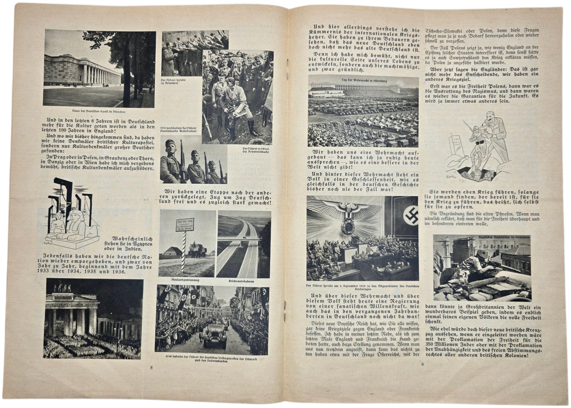 Original WW2 German Brochure - Der Führer Spricht, München, 8 November 1939, Bürgerbräukeller (1939) — image 3