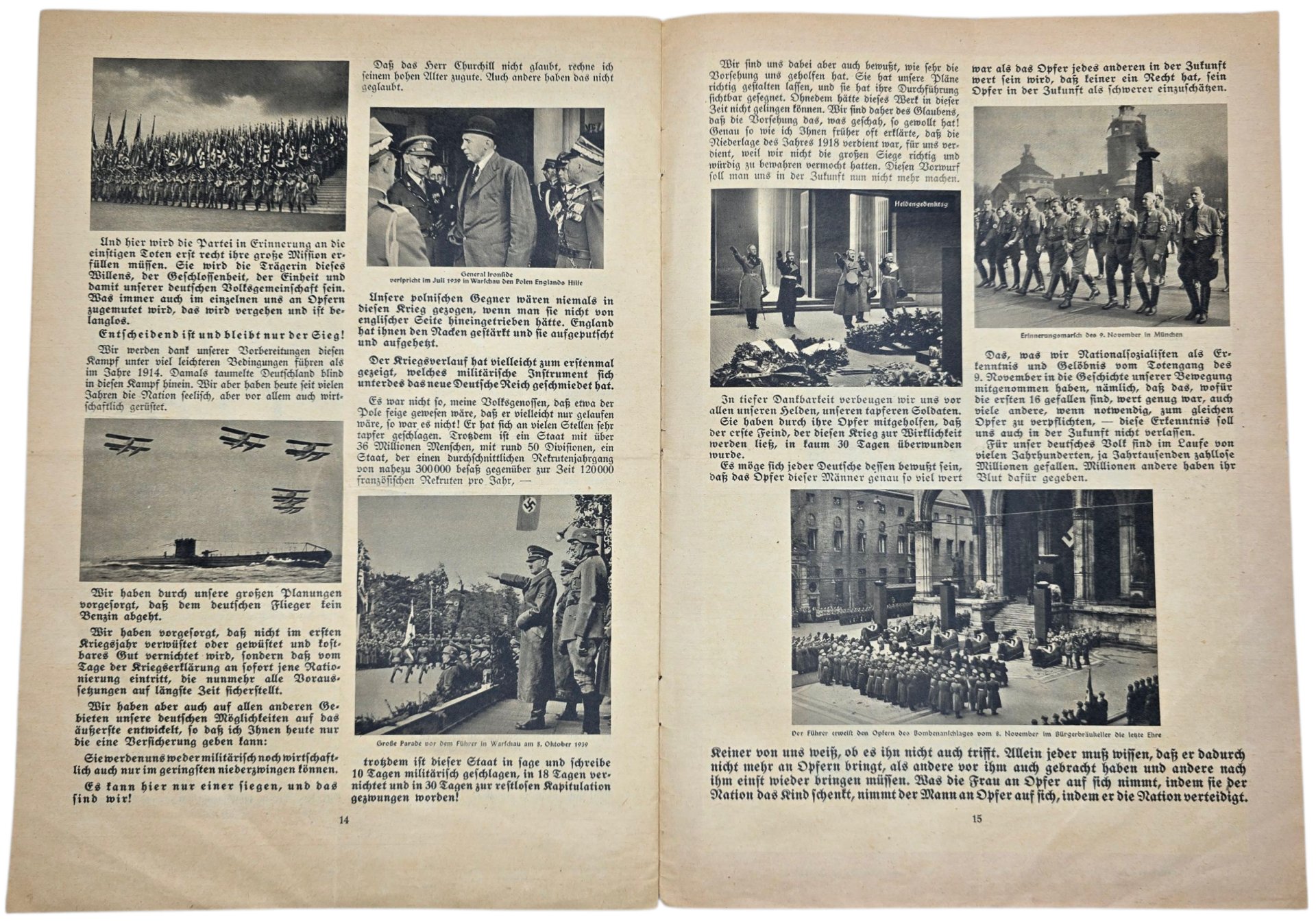 Original WW2 German Brochure - Der Führer Spricht, München, 8 November 1939, Bürgerbräukeller (1939) — image 4