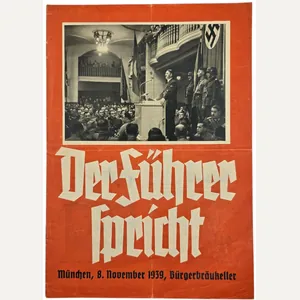 Original WW2 German Brochure - Der Führer Spricht, München, 8 …