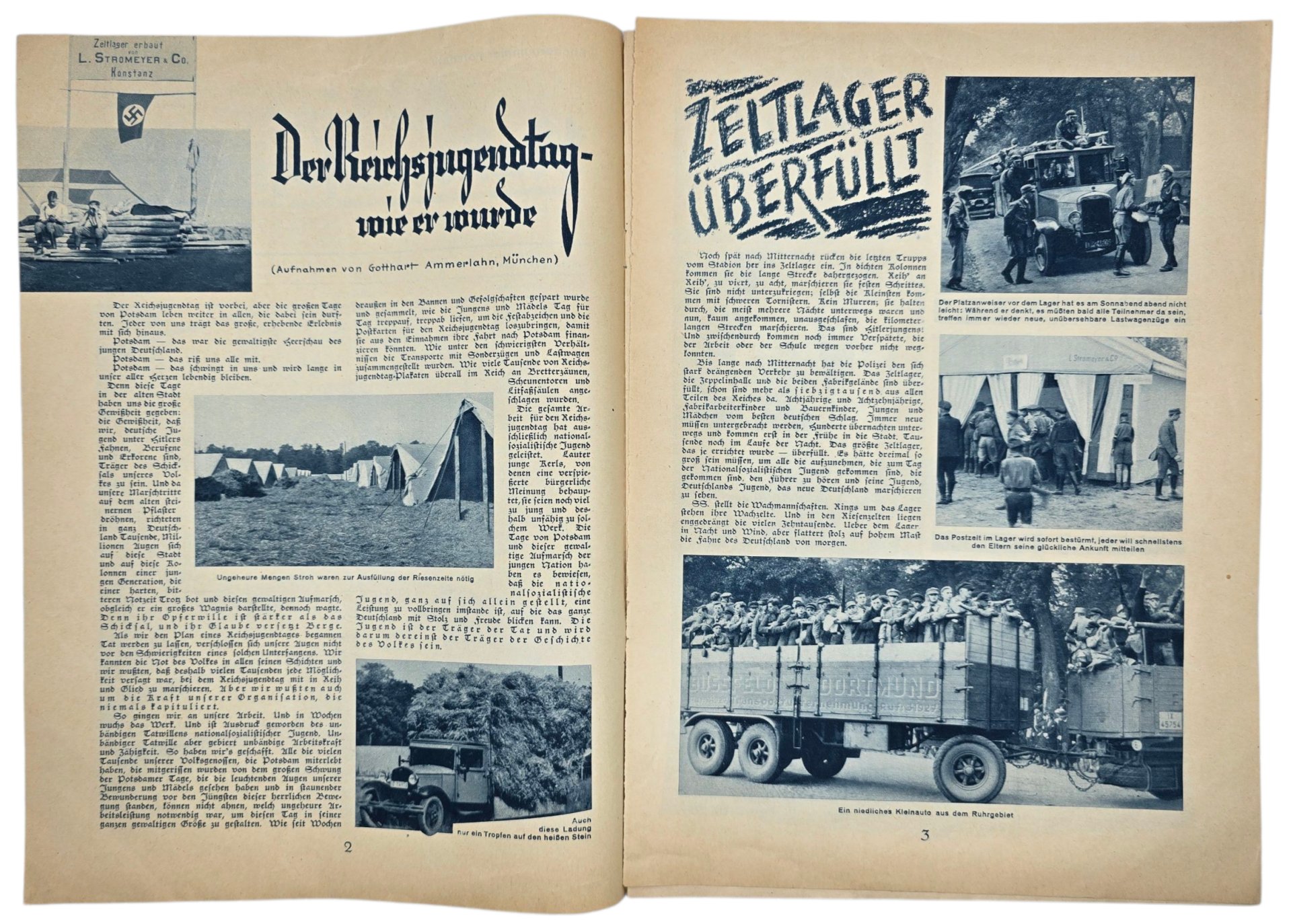Original WW2 German Magazine - Der Jünge Nationalsozialist! Bundesblatt der Hitler Jugend, Sondernummer Potsdamm (1932) — image 2
