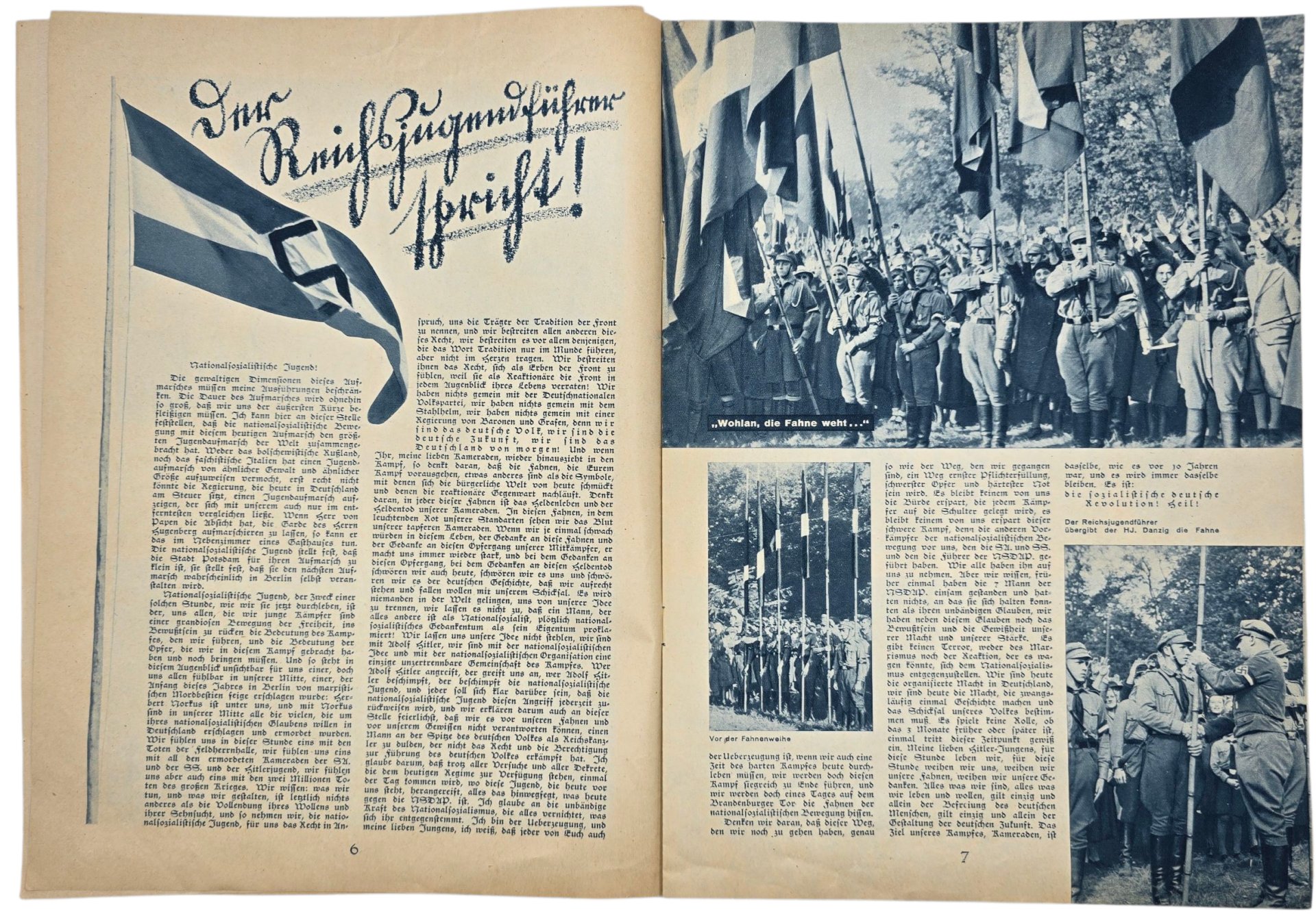 Original WW2 German Magazine - Der Jünge Nationalsozialist! Bundesblatt der Hitler Jugend, Sondernummer Potsdamm (1932) — image 3