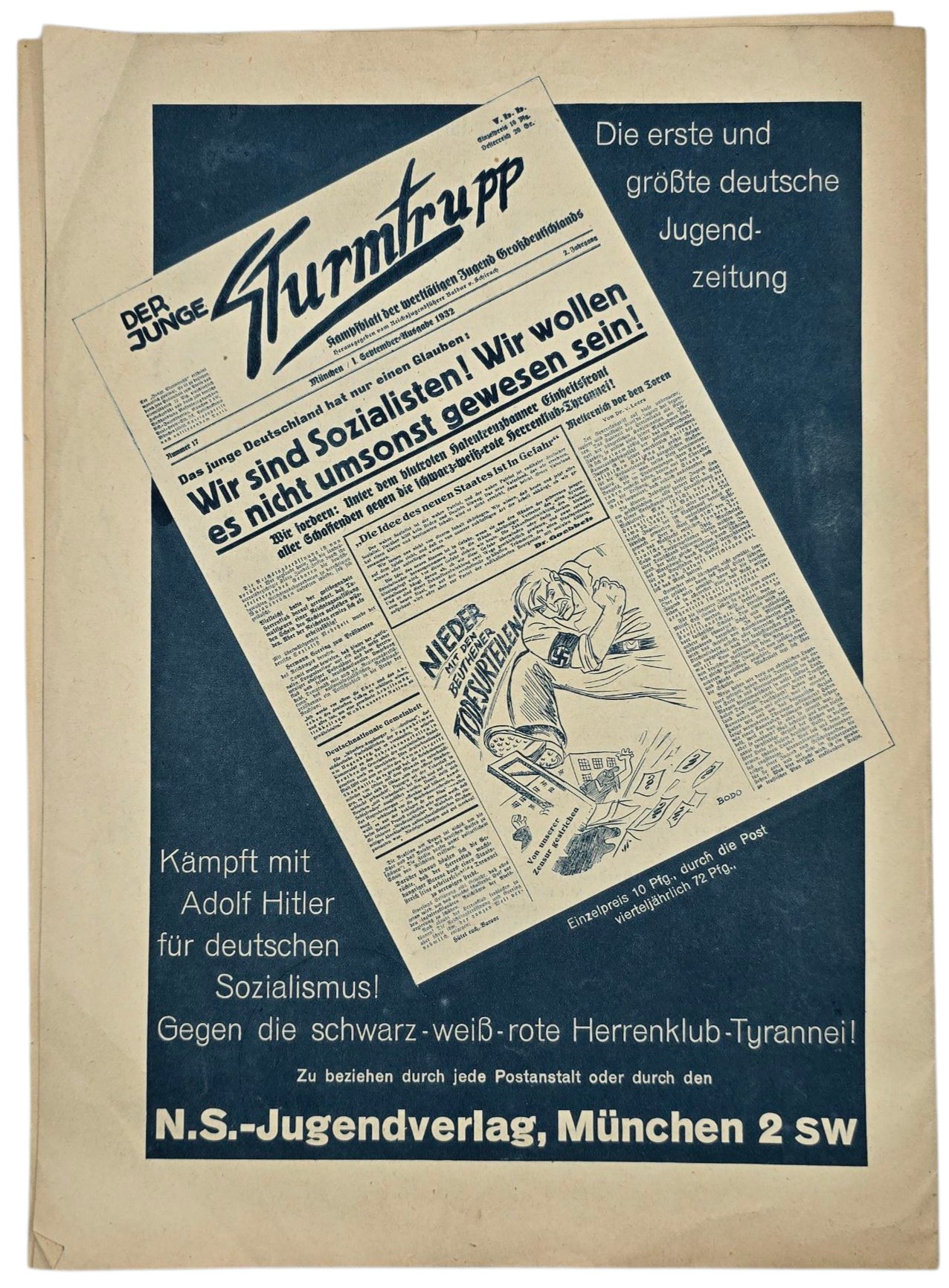 Original WW2 German Magazine - Der Jünge Nationalsozialist! Bundesblatt der Hitler Jugend, Sondernummer Potsdamm (1932) — image 6