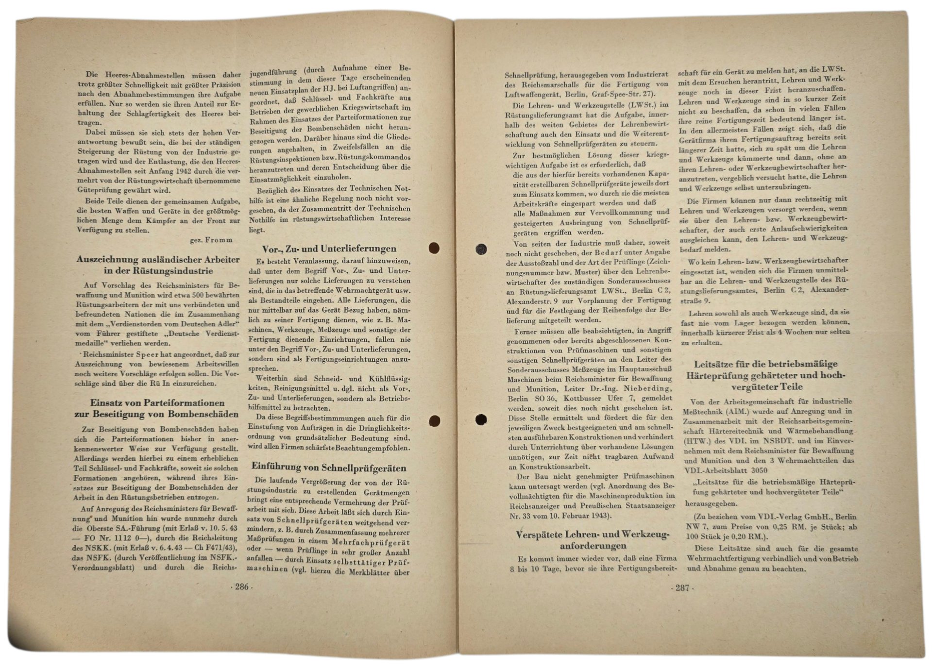 Original WW2 German Document - Nachrichten des Reichsministers Für Rüstungs und Kriegsproduktion, Nummer 27 (1943) — image 2
