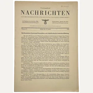 Original WW2 German Document - Nachrichten des Reichsministers Für Rüstungs …