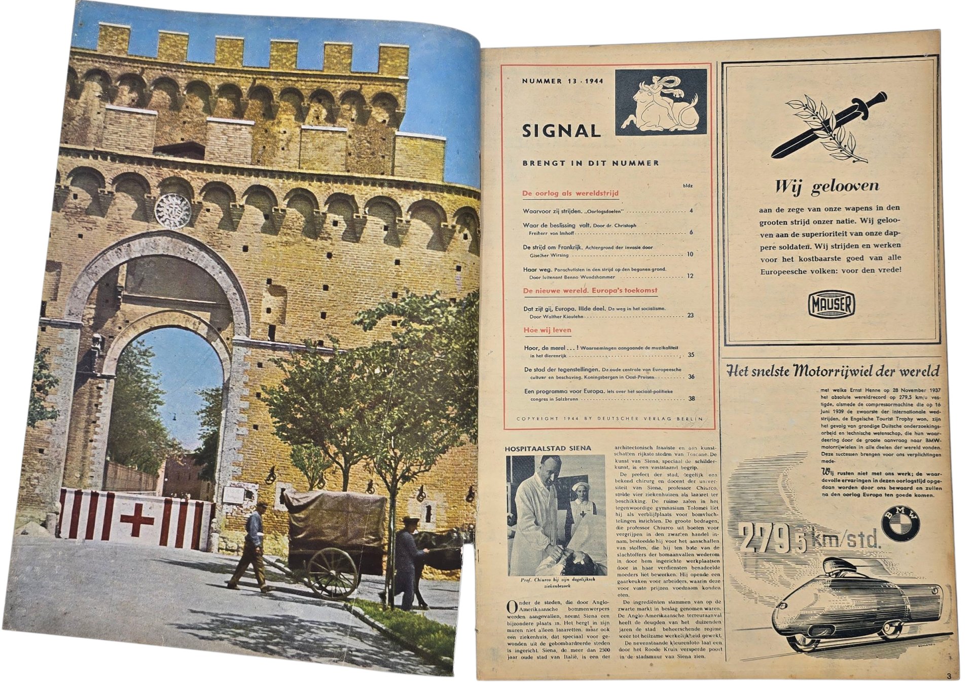 Original WW2 German Magazine - Signal No. 13. Dutch language (1944) — image 2