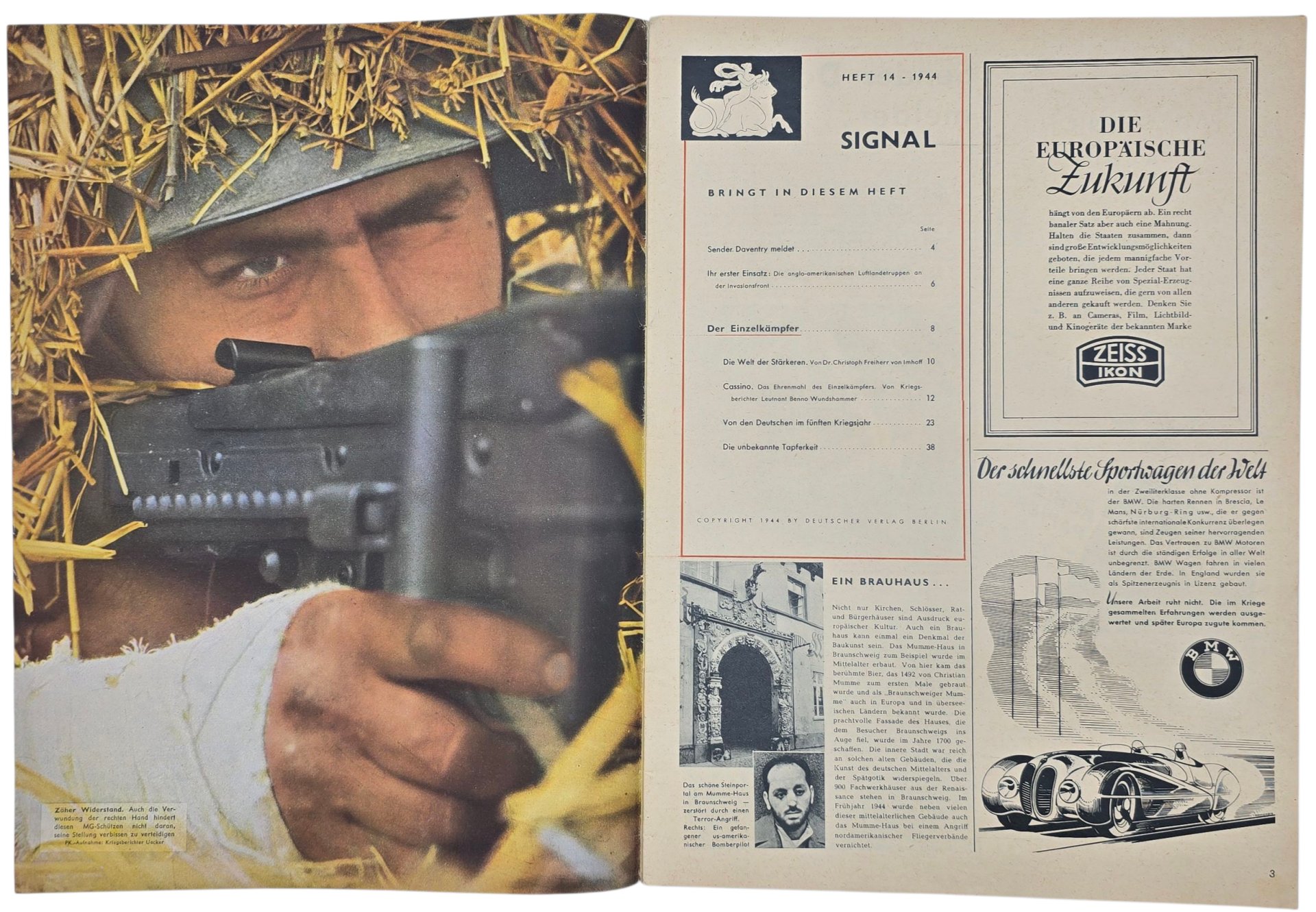 Original WW2 German Magazine - Signal No. 14. German language (1944) — image 2