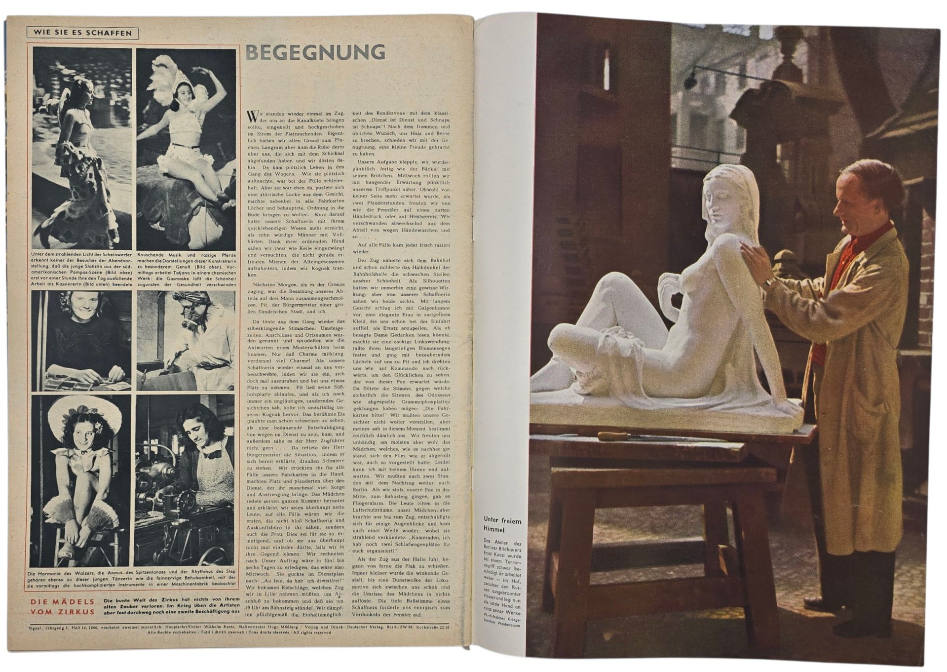 Original WW2 German Magazine - Signal No. 14. German language (1944) — image 5