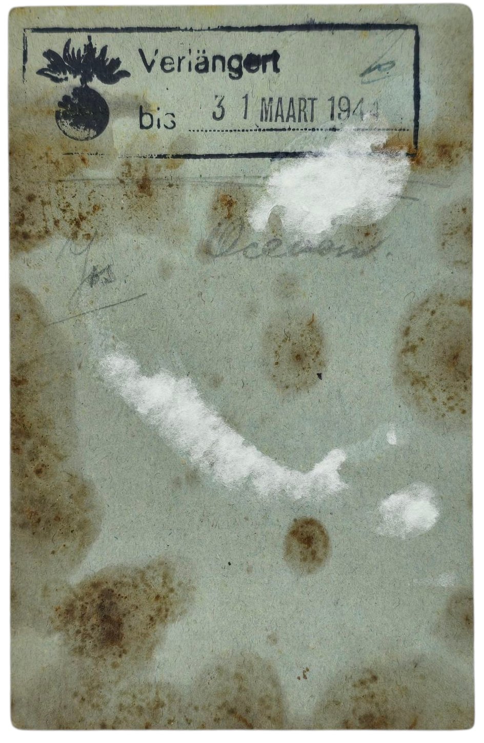 Original WW2 Dutch German Document - Ausweis Ortsteil Clingendaal, The Hague (1943) — image 2