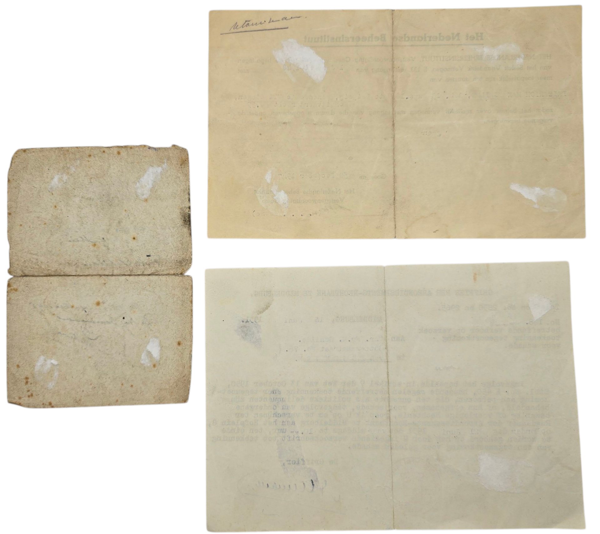 Original WW2 Dutch Document - Middelburg researched person, Vlissingen, Leipzig (1945) — image 2