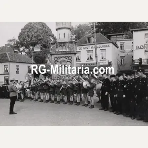 Original WW2 Dutch Waffen SS Press Photo - Music ceremony …