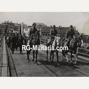 Original WW2 German Waffen SS Press Photo - Croatian Domobranen …
