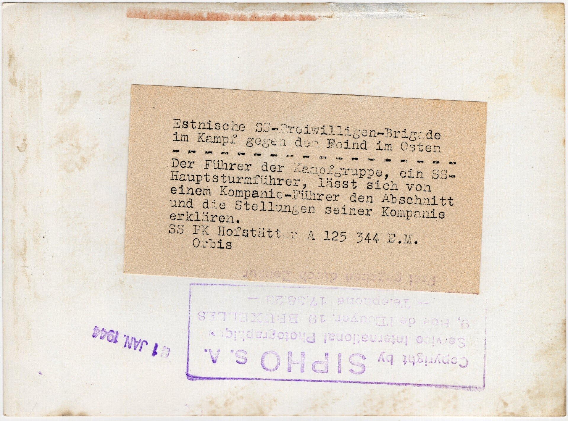 Original WW2 German Waffen SS Press Photo - Estonian Waffen SS volunteers on the Eastern Front (1944) — image 2