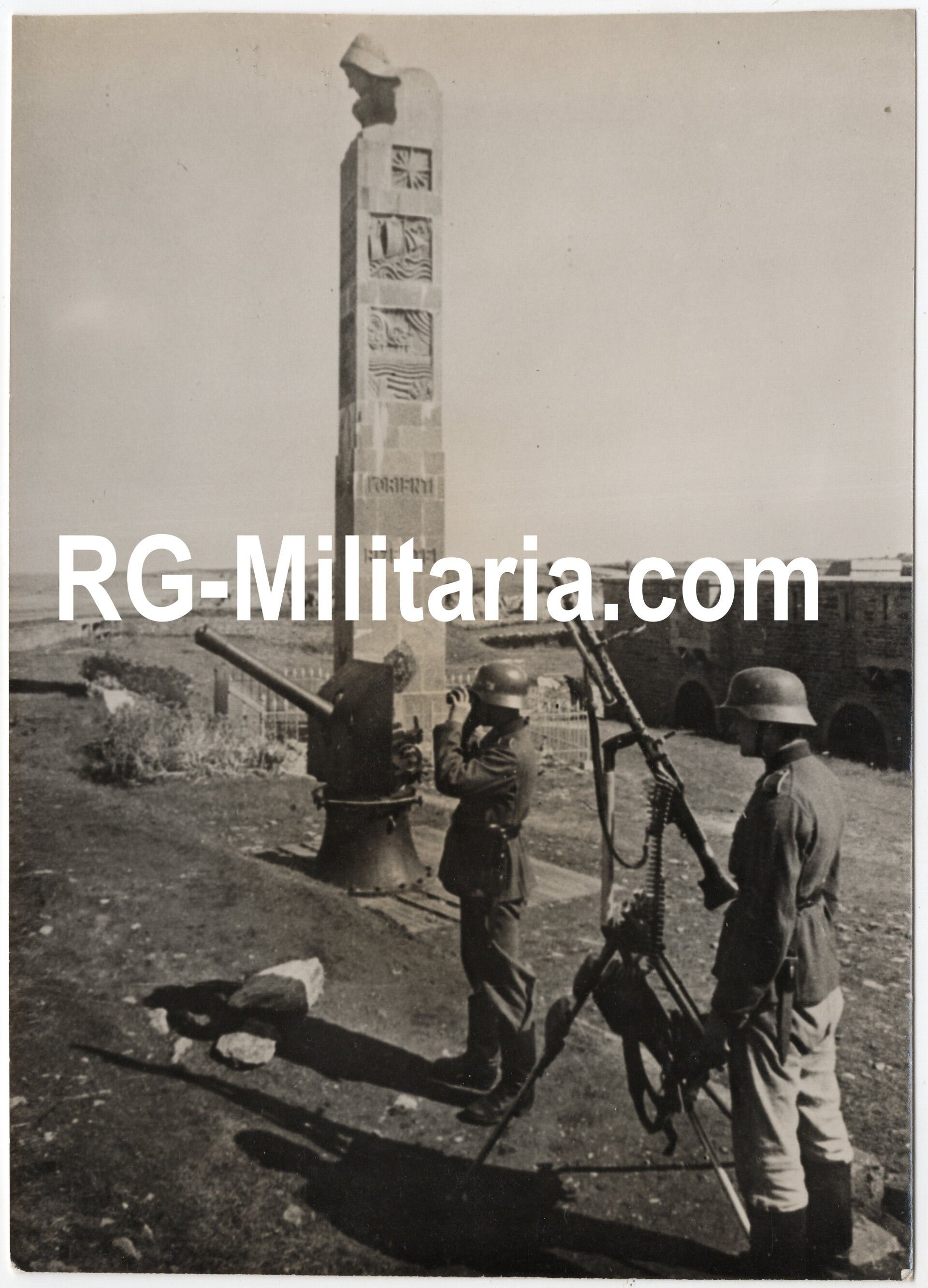 Original WW2 German Press Photo - German Kustenartillerie at Pointe Saint Mathieu, Atlantikwall, Bretagne, France — image 3