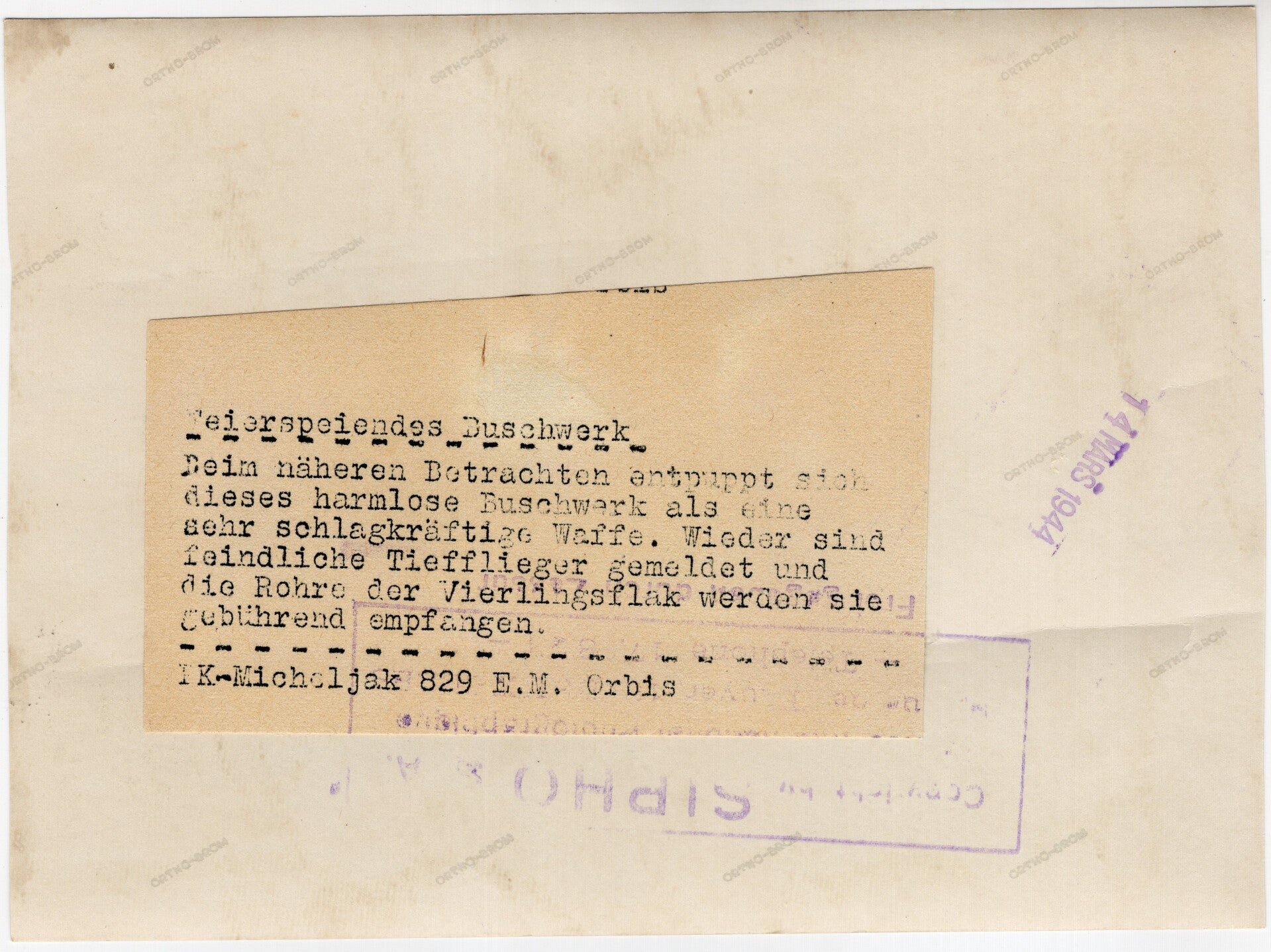 Original WW2 German Press Photo - Sd. Kfz. 7 with a Flak vierling hunting Soviet airplanes (1944) — image 2