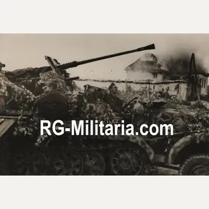 Original WW2 German Press Photo - Camouflaged Sd Kfz. 7 …