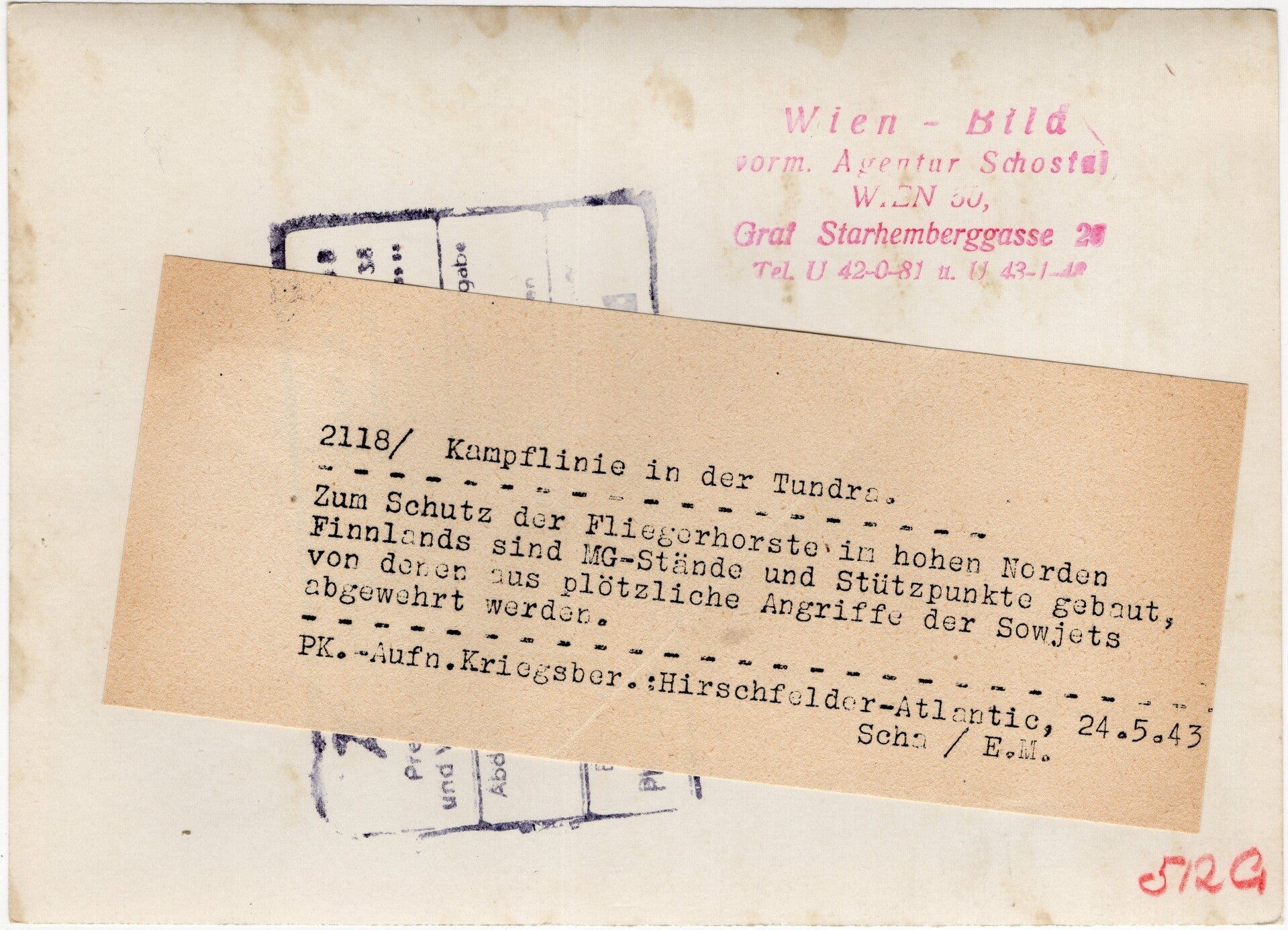 Original WW2 German Press Photo - German camouflaged soldiers in the Tundra, Finland (1943) — image 2