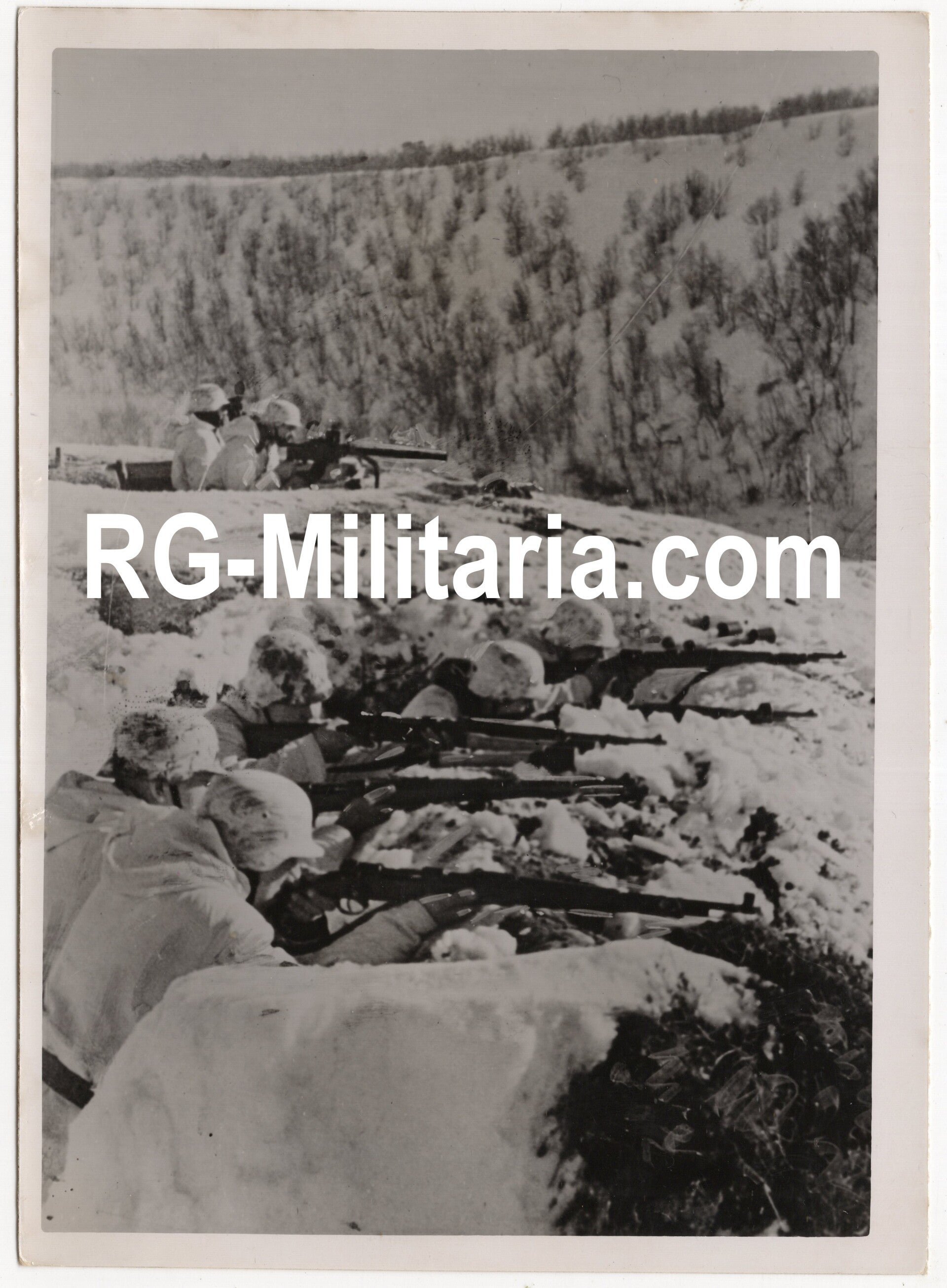 Original WW2 German Press Photo - German camouflaged soldiers in the Tundra, Finland (1943) — image 3