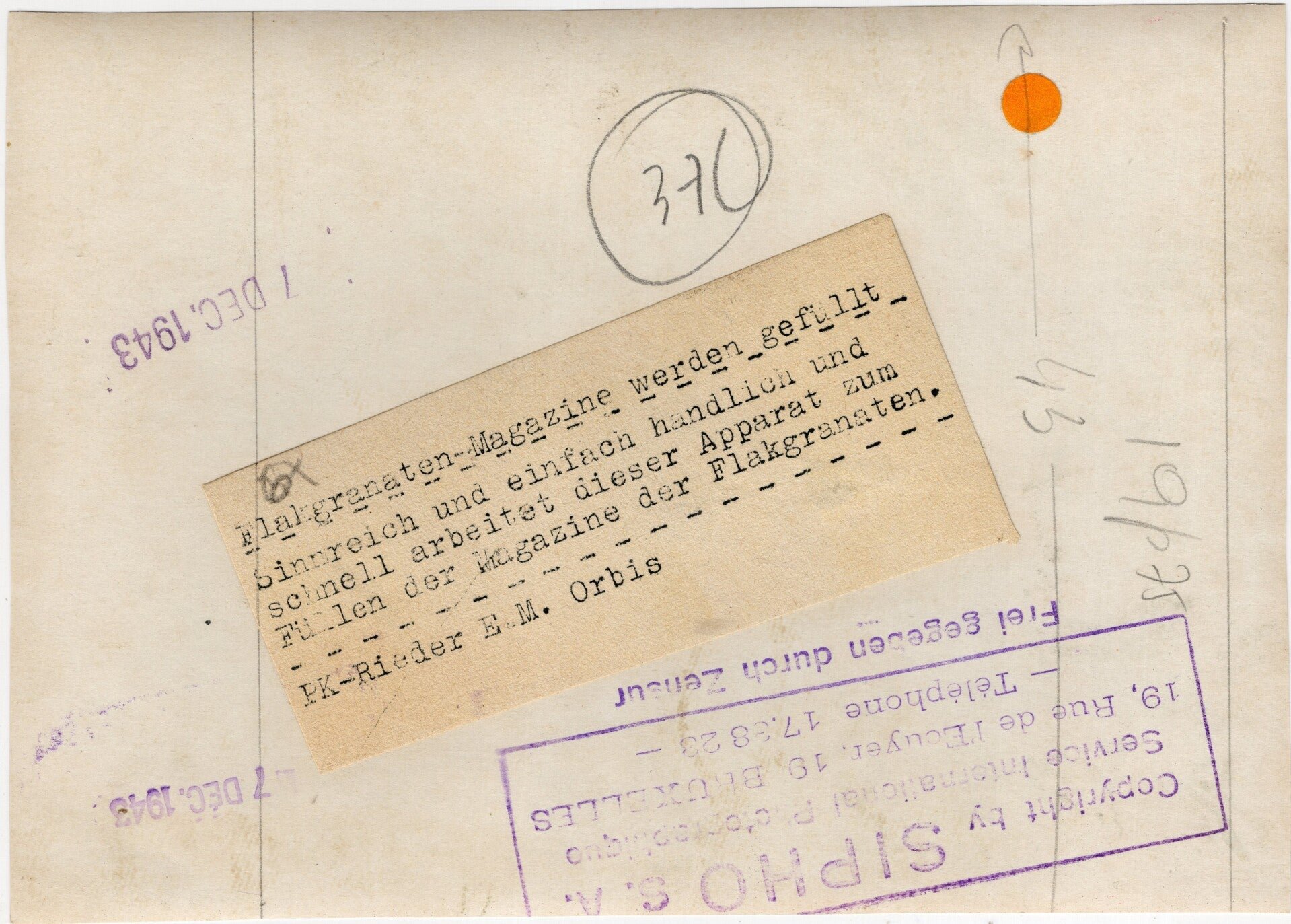 Original WW2 German Press Photo - Preparing Flak ammunition (1943) — image 2