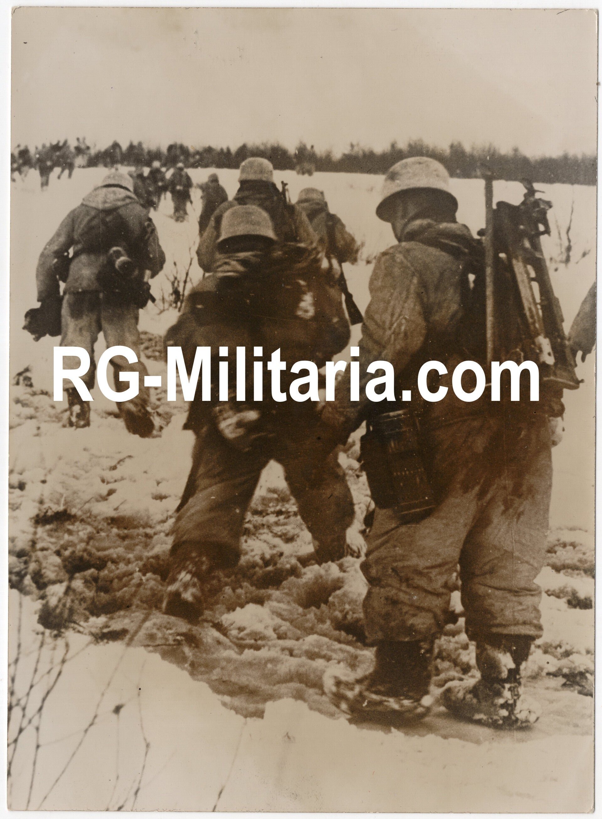 Original WW2 German Press Photo - German snow camouflaged soldiers at Witebsk, Eastern Front (1944) — image 3