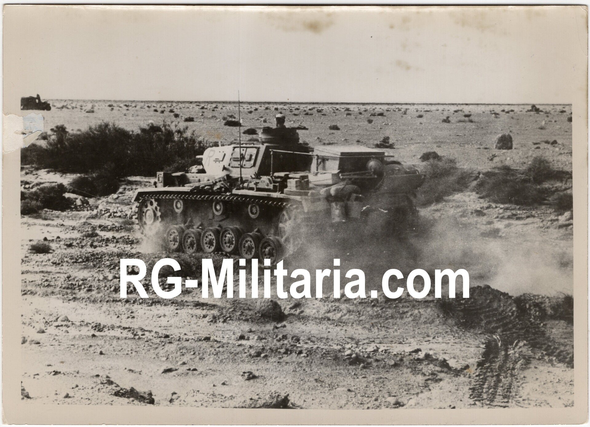 Original WW2 German Press Photo - German Panzer III Tank in Africa (1942) — image 3