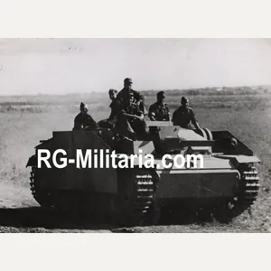 Original WW2 German Press Photo - German Panzer Stug III …