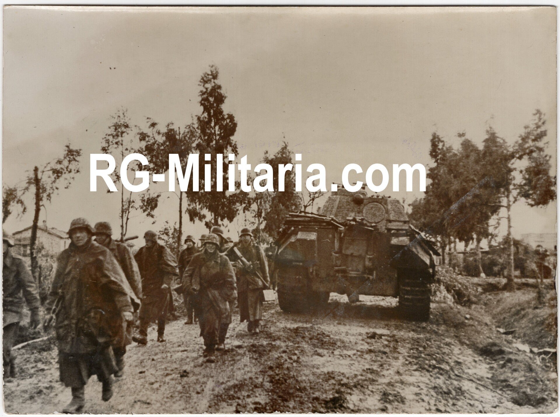Original WW2 German Press Photo - German Panther Tank on the Nettuno Front, Aprilia, Italy (1944) — image 3