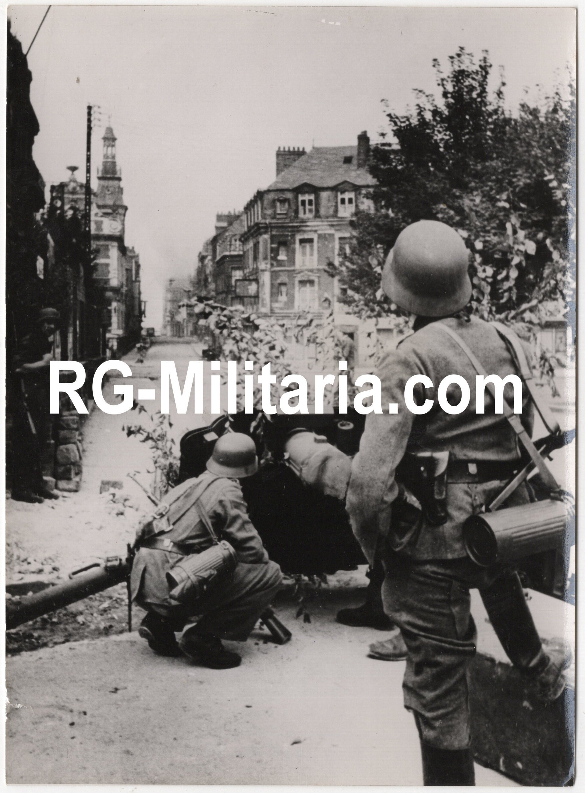 Original WW2 German Press Photo - German artillery fire against British troops in Dieppe, France, Operation Jubilee (1942) — image 3
