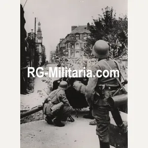 Original WW2 German Press Photo - German artillery fire against …