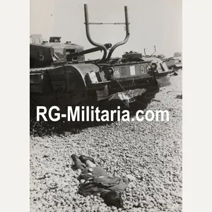 Original WW2 French Press Photo - KIA British soldier in …