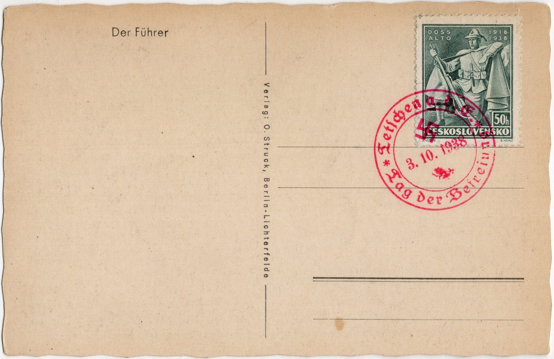 Original WW2 German Postcard - Adolf Hitler, Tag der Befreiung — image 2