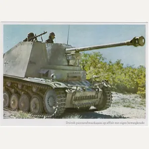 Original WW2 German Postcard - Panzer tank Marder II ''Duitsch …
