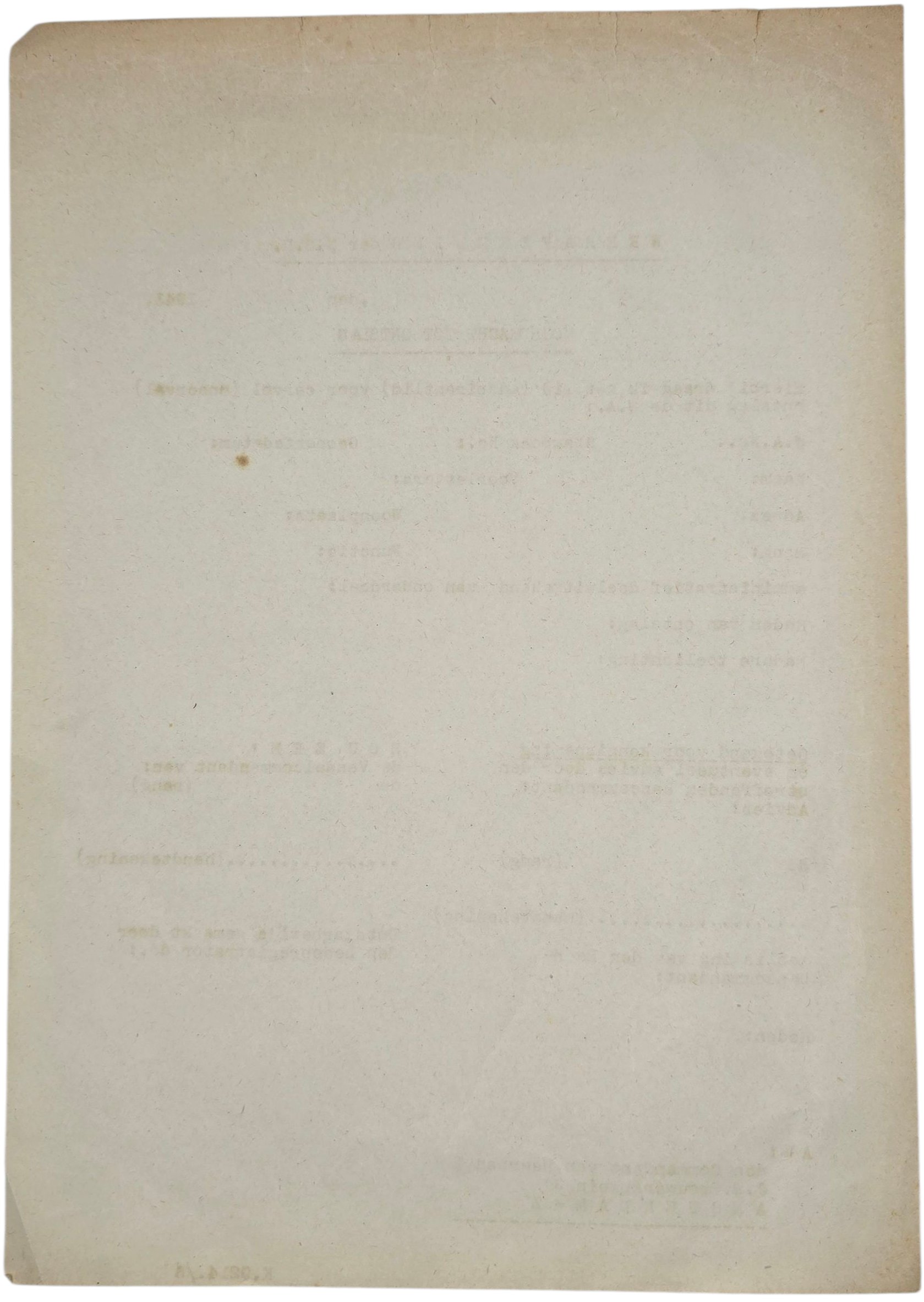 Original WW2 Dutch Collaboration NSB Document - Unissued motion for dismissal WA Weerafdeeling, Voordracht tot ontslag, Amsterdam (1943) — image 2